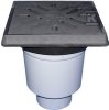 Wpust podwórzowy Perfekt DN110 z odejściem pionowym, ramą z żeliwa 260x260mm, kratką ściekową z żeliwa 226x226mm, klapą antyzapachową i koszem osadczym .1/1 HL606